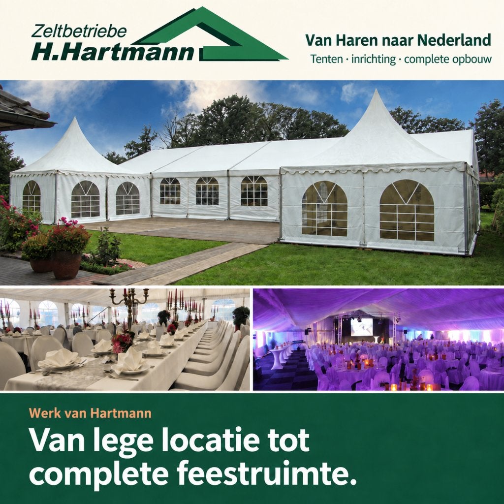 Feesttent huren met complete inrichting – klein en groot, Hobby en Vrije tijd, Ophalen, Gebruikt, Overige