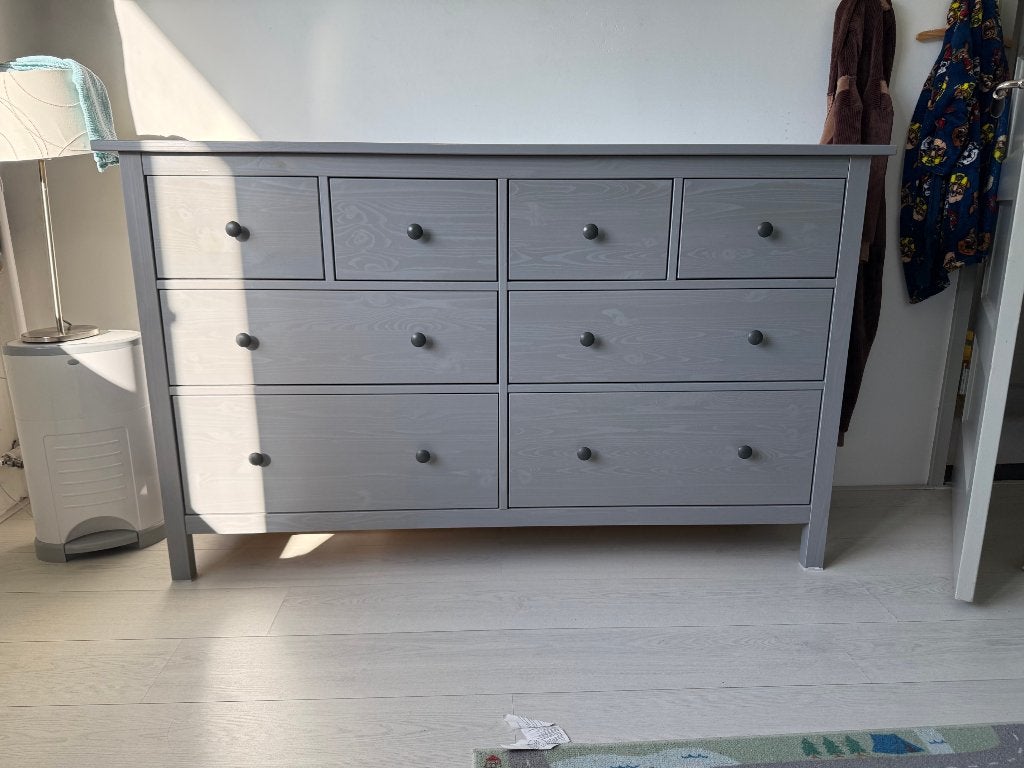 IKEA Hemnes ladekast / commode lichtgrijs, Ophalen, 50 tot 70 cm, 100 cm of meer, Zo goed als nieuw