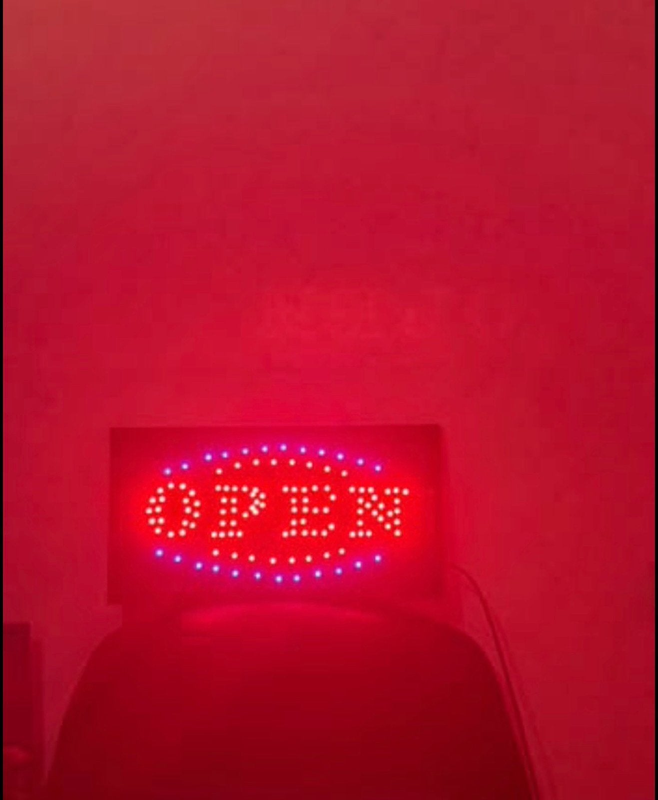 LED 'OPEN' Neon Reclamebord - Rood/Blauw, Ophalen, Overige merken, Kunststof, Meerkleurig