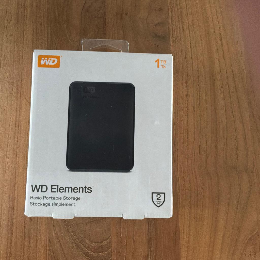 Western Digital Elements Portable  1Tb, Computers en Software, Harde schijven, Ophalen, HDD, Nieuw, Western Digital (WD)