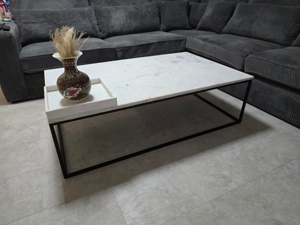 Marmeren Salontafel 120x75CM/35CM Hoog, Ophalen, Overige materialen, 100 tot 150 cm, 50 tot 100 cm