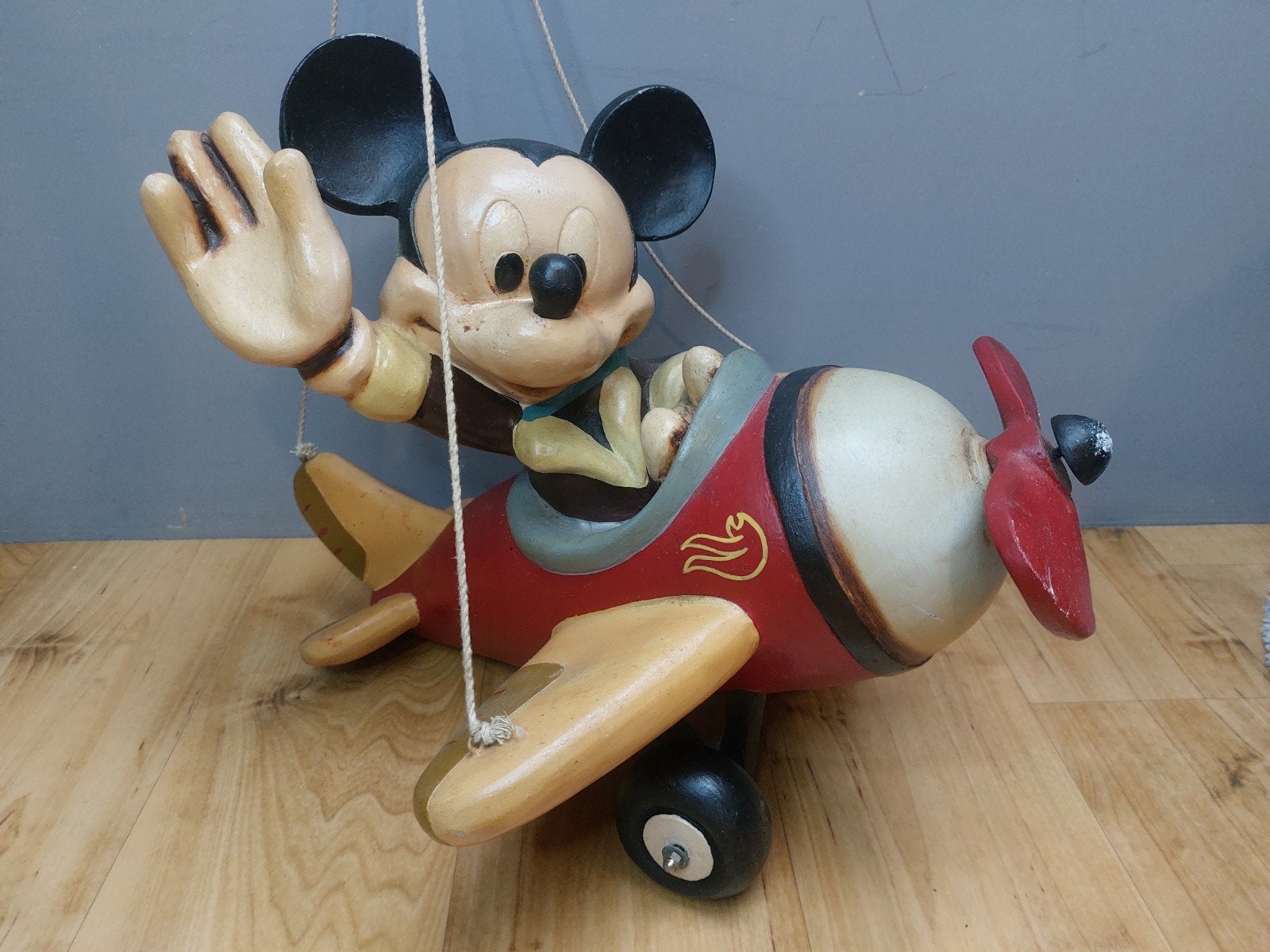 Mickey Mouse Beeld (Disney) Airplane 1980, Ophalen, Mickey Mouse, Beeldje of Figuurtje