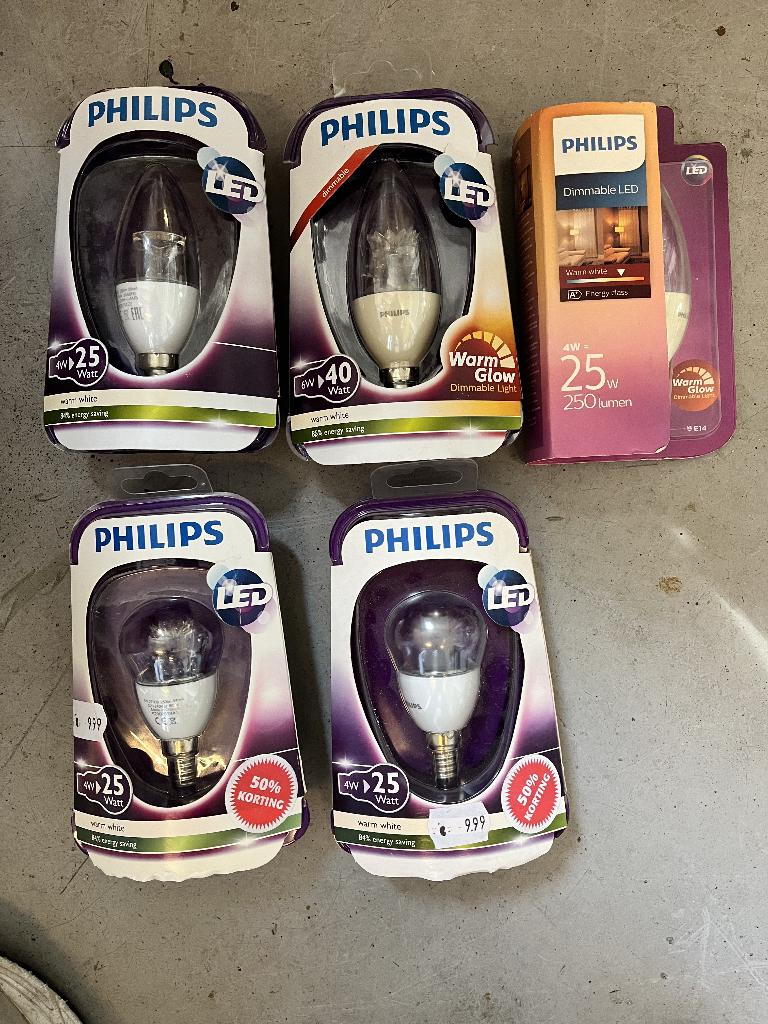 Philips led lampjes E14 5 stuks, Ophalen, Led-lamp, Minder dan 30 watt, E14 (klein)