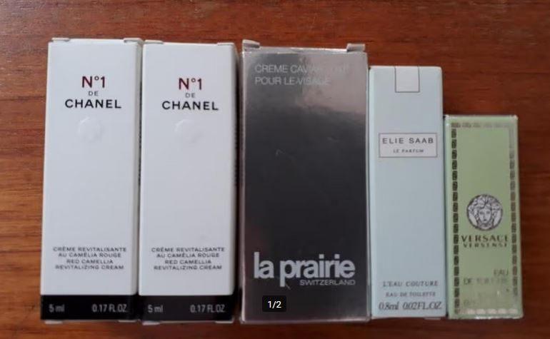 Samples van (Chanel&La PrairieVERKOCHT) Elie Saab & Versace, Ophalen of Verzenden, Nieuw, Gehele gezicht, Verzorging