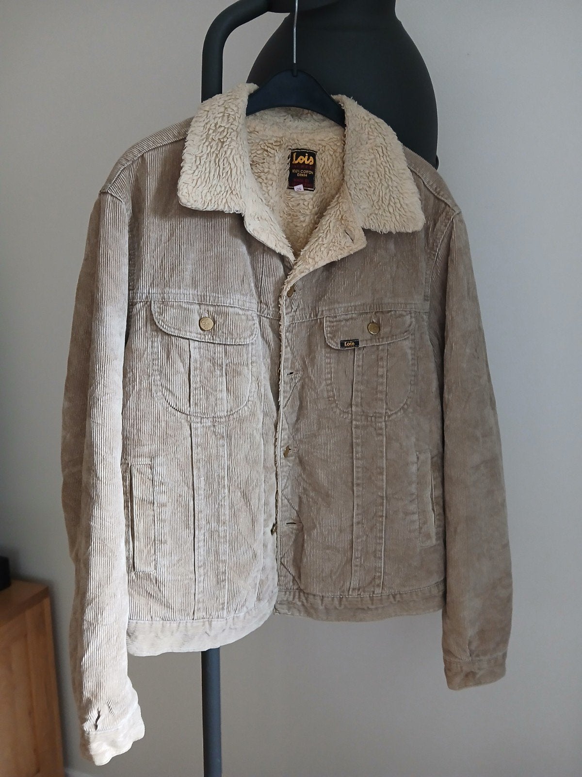 Lois Rubfluweel Jas met Sherpa Voering - Maat 50, Maat 48/50 (M), Beige, Ophalen of Verzenden, Gedragen