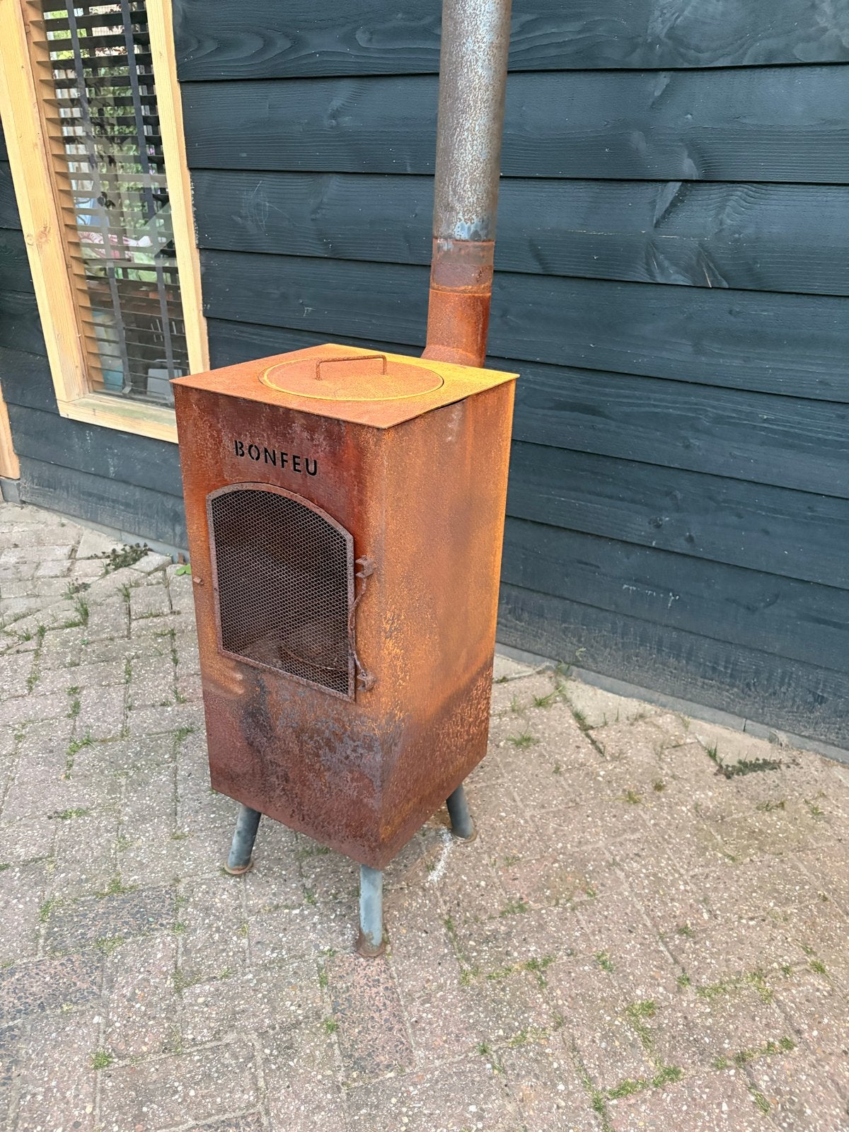 Bonfeu Terraskachel / Buitenkachel / Houtkachel, Ophalen, Gebruikt, Vloer