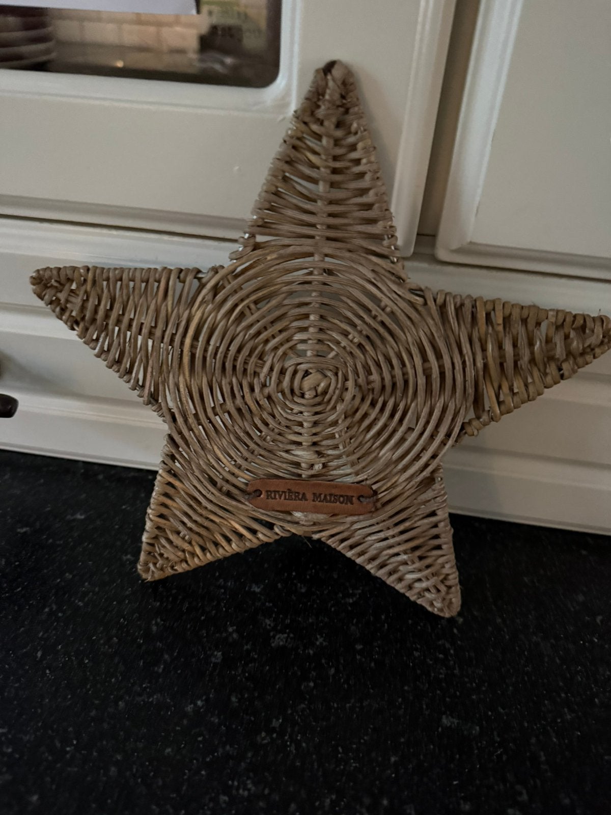 Raatan ster ( piek) kerstboom riviera maison, Diversen, Kerst, Ophalen of Verzenden, Zo goed als nieuw