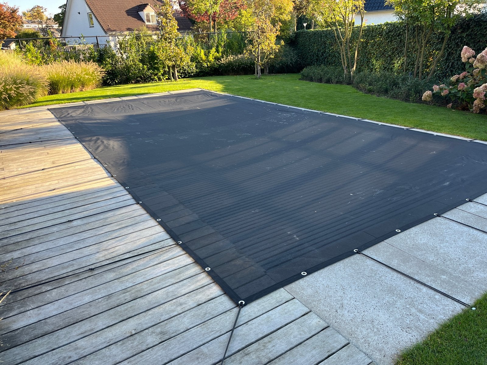 Professionele winterafdekking zwembad 9x4m, Gebruikt, 300 cm of meer, Ophalen of Verzenden, Rechthoekig