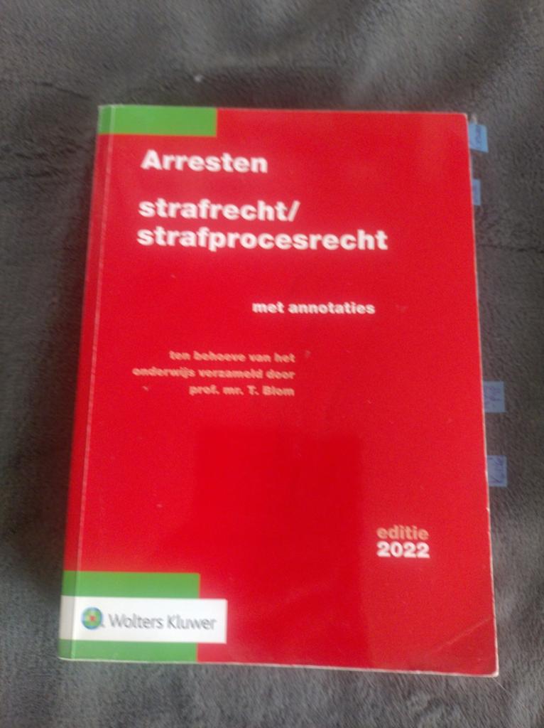 Arresten strafrecht/strafprocesrecht 2022, Zo goed als nieuw, Alpha, Prof. mr. T. Blom, HBO