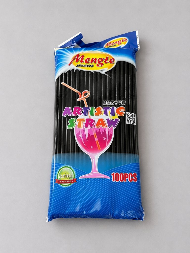 3x Plastic rietjes zwart (100st), Ophalen of Verzenden, Nieuw, Overige typen, Overige
