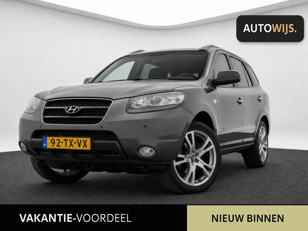Hyundai Santa Fe 2.7i V6 4WD Style|TREKHAAK|PANO|LEDER|STOEL, Automaat, Santa Fe, Gebruikt, Zwart