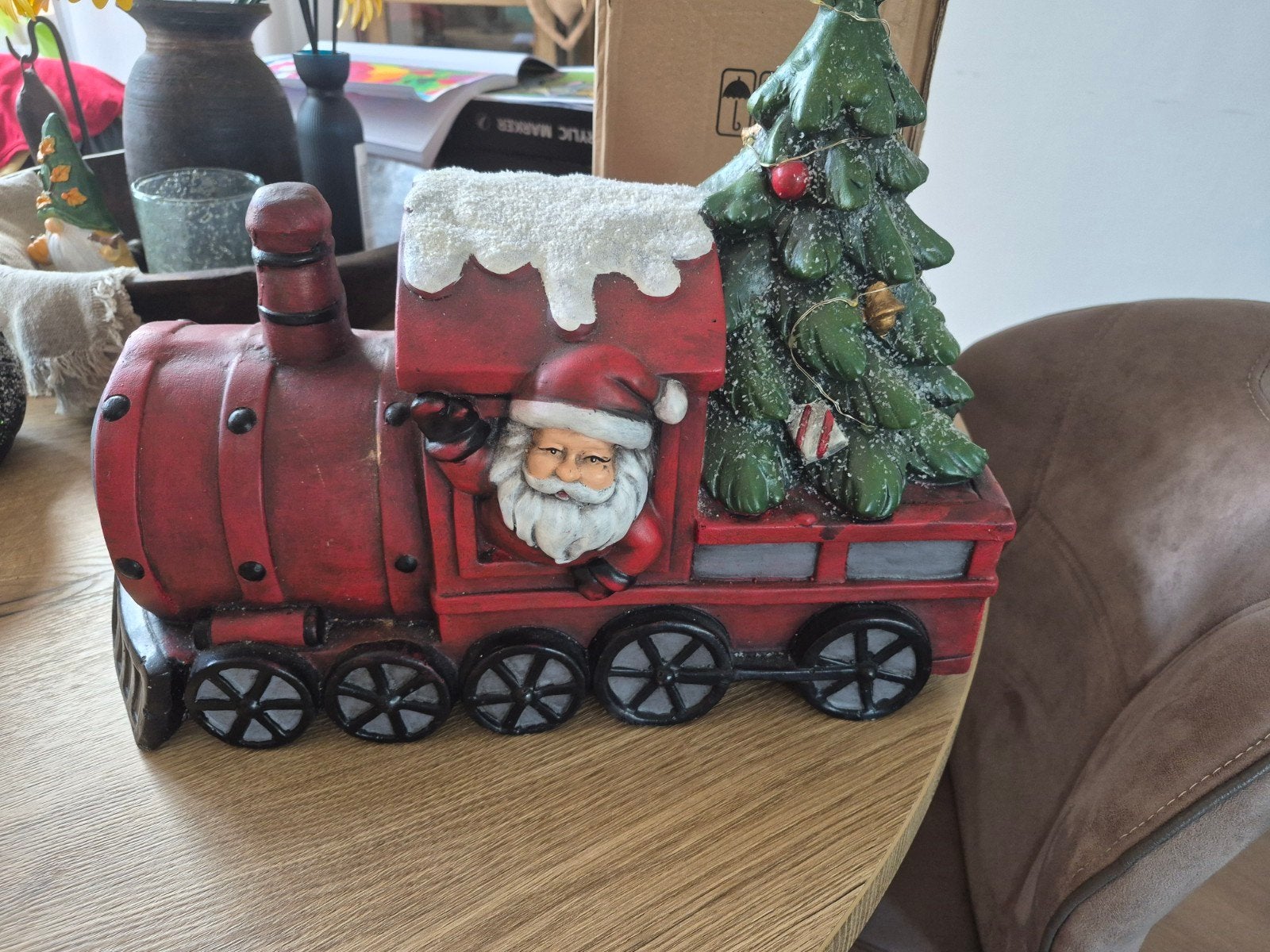 kerst trein, Ophalen