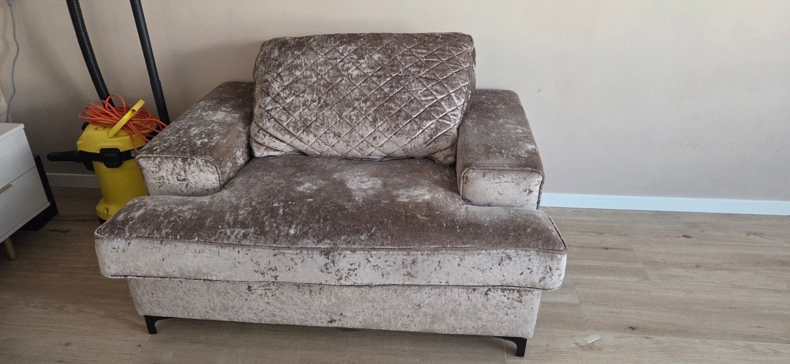 Loveseat croco brons/zilver ZSM weg!, Ophalen, Gebruikt, 75 tot 100 cm