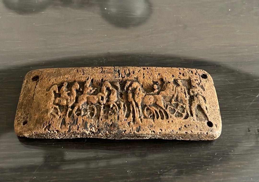 Zeldzaam Romeins benen paneel van strijdwagen, Antiek en Kunst, Ophalen of Verzenden