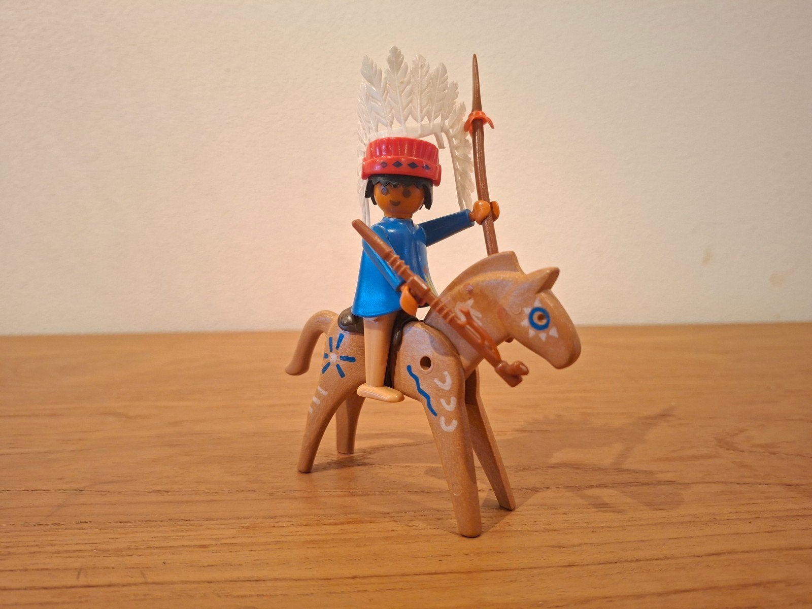 3. Playmobil Indiaan met paard en speer, Ophalen of Verzenden, Gebruikt