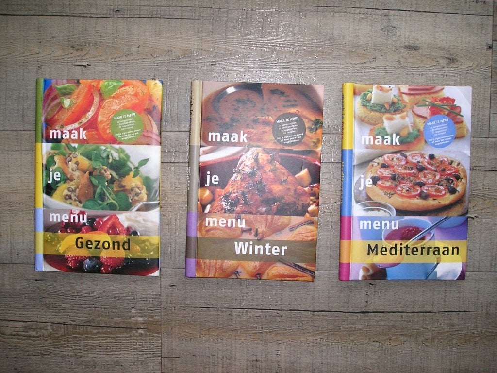 Kookboeken maak je menu - Mediterraan / Winter / Gezond, Boeken, Ophalen, Zo goed als nieuw