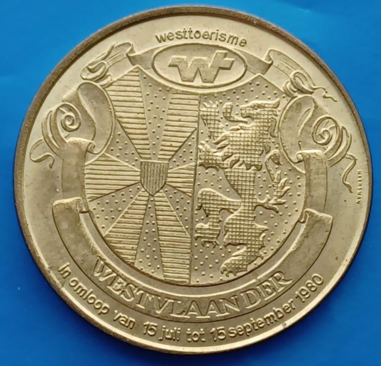 België Penning Westvlaanderen - 25 Westvlaander 1980, Verzenden, Overige materialen, Buitenland