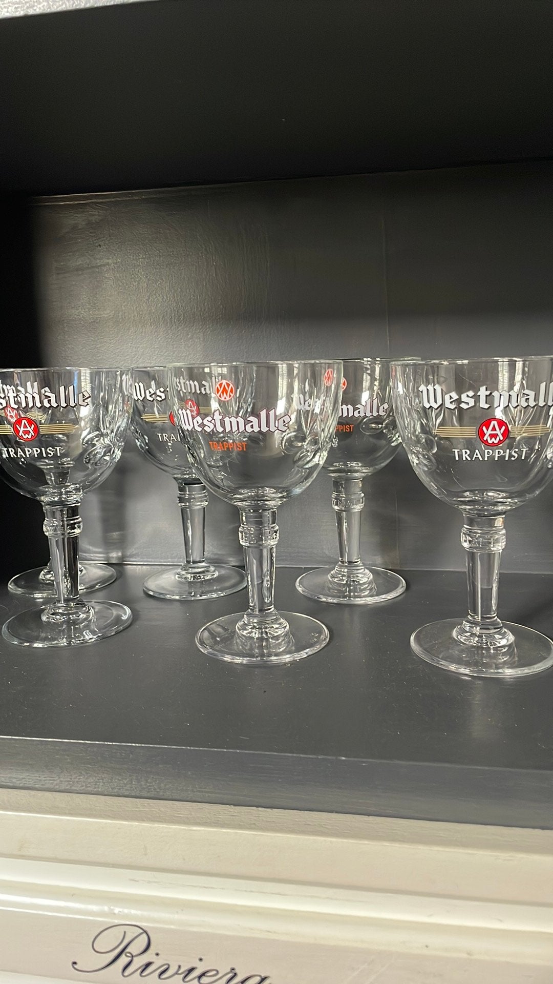 Westmalle trappist glazen. 6x, Ophalen of Verzenden, Zo goed als nieuw, Overige typen