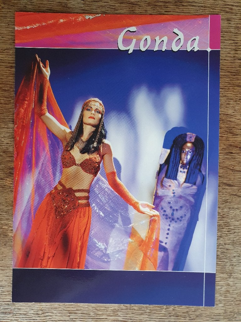 Gonda o.a. buikdanseres fotokaart     afm. 21 x 15 cm, 1980 tot heden, Foto, Nieuw, Ophalen of Verzenden