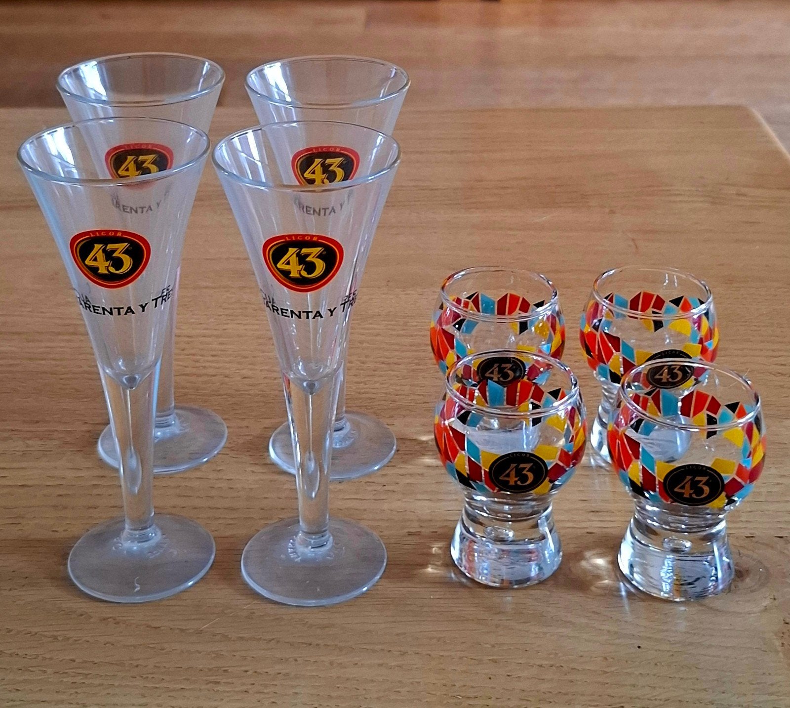 Licor 43 shotglaasjes en borrelglaasjes (8 stuks), Ophalen, Nieuw, Meerkleurig, Overige merken
