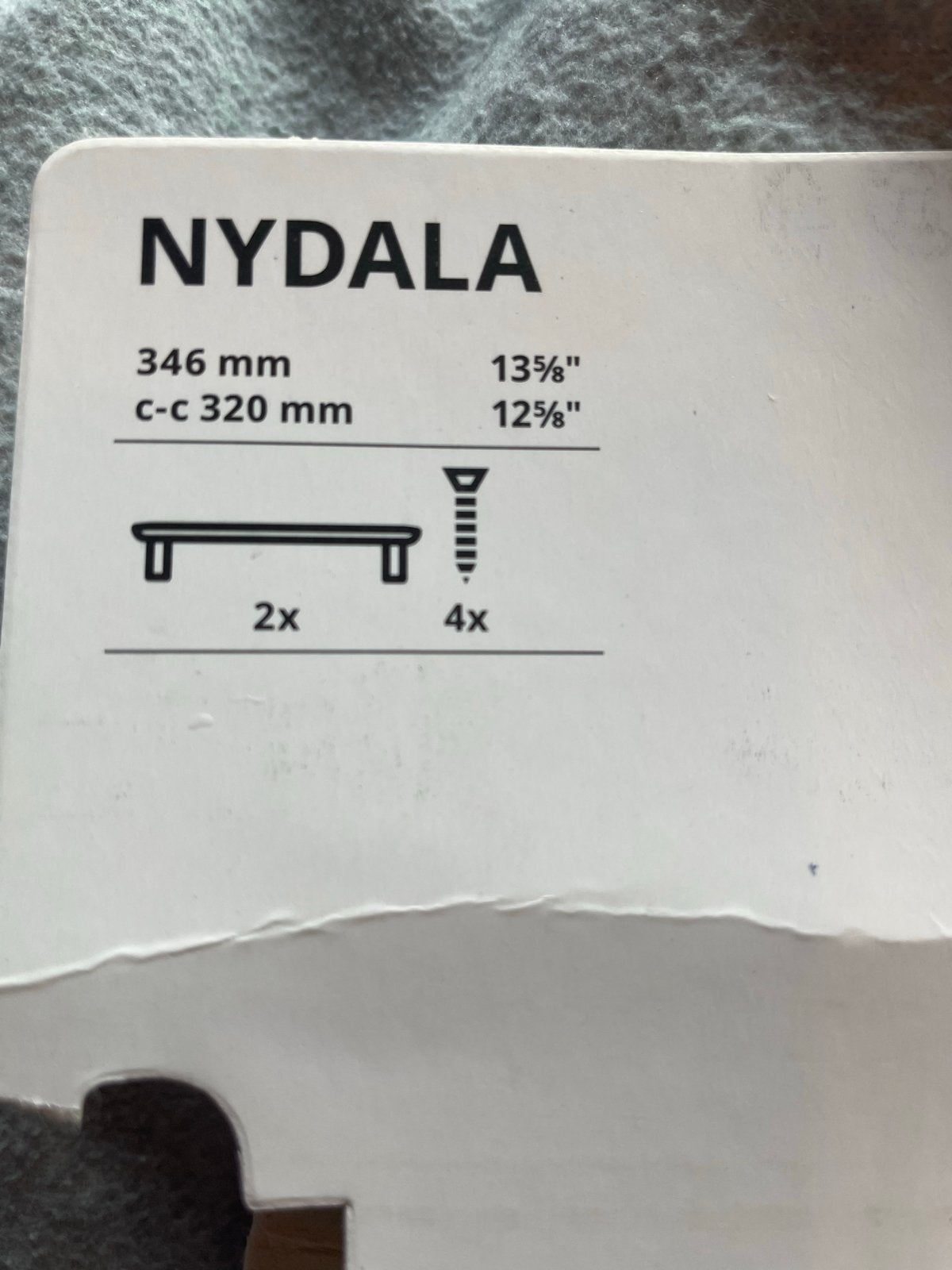 IKEA NYDALA handgrepen (1 stuk) - Zwart, Ophalen, Nieuw
