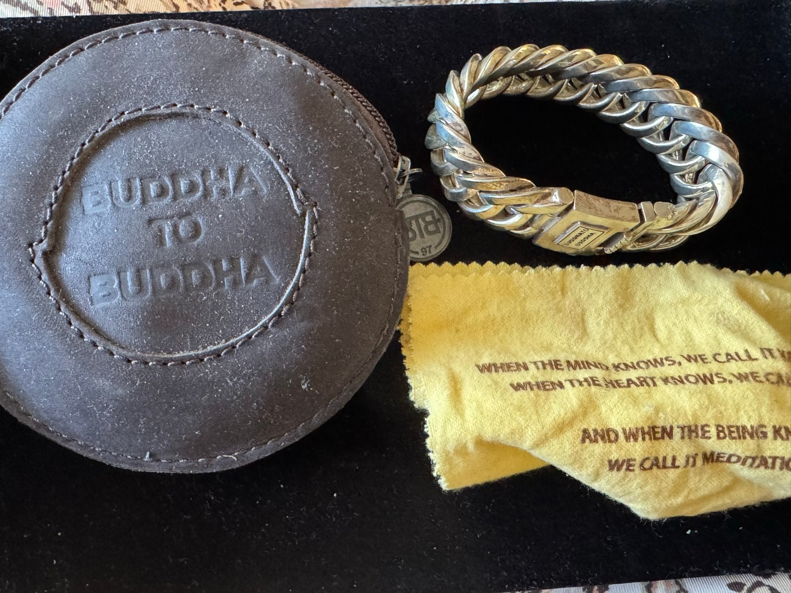 Buddha to Buddha armband - Chain big  19,5 cm lang, Ophalen of Verzenden, Gebruikt, Zilver