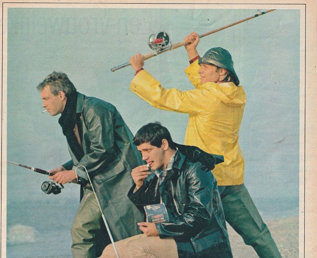 Retro reclame 1966 Drum shag de drie zeevissers, Verzenden, Overige typen