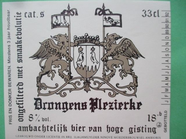 bieretiket Belgie 7-5 (14X) slaghmuylder, Verzamelen, Biermerken, Ophalen of Verzenden, Nieuw, Overige typen, Overige merken