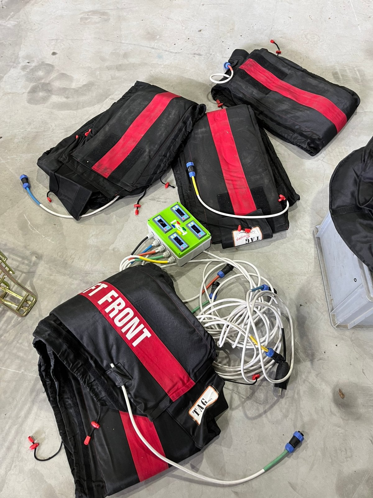 TAG racing bandenwarmers, Ophalen, Gebruikt