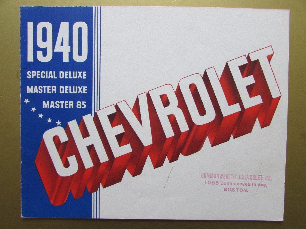 1940 Chevrolet prestige brochure, Engels, Ophalen of Verzenden, Zo goed als nieuw, Chevrolet