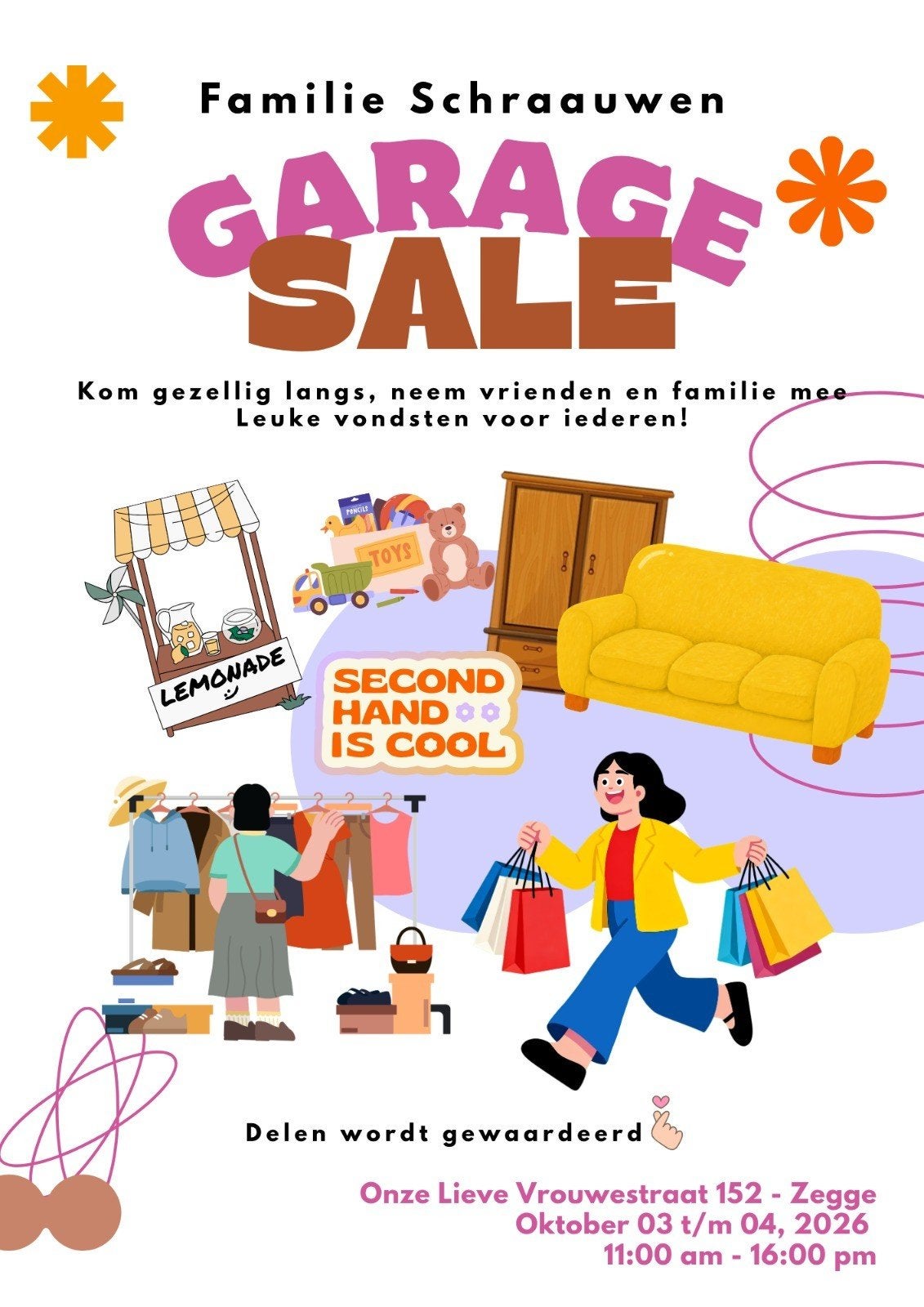 garage sale, Diversen, Ophalen