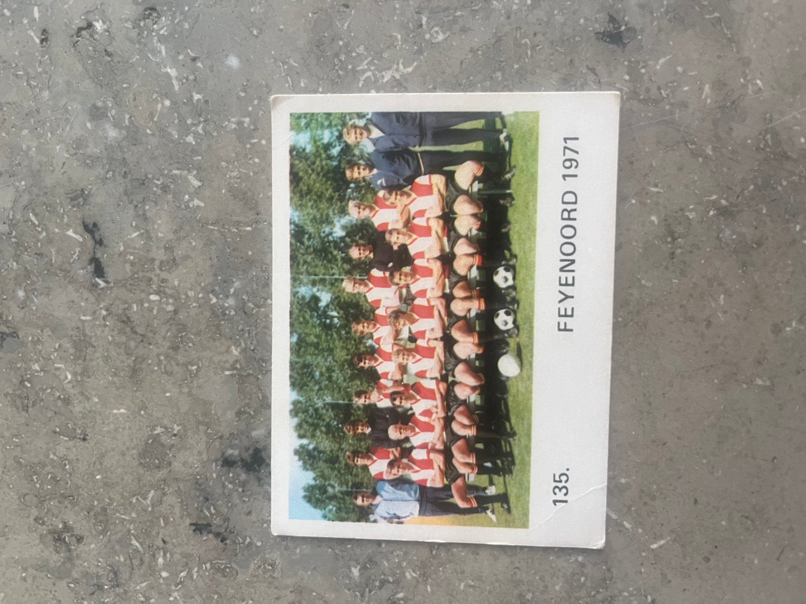 OUD VOETBAL PLAATJE FEYENOORD 1971, Verzamelen, Ophalen of Verzenden, Zo goed als nieuw, Feyenoord, Poster, Plaatje of Sticker