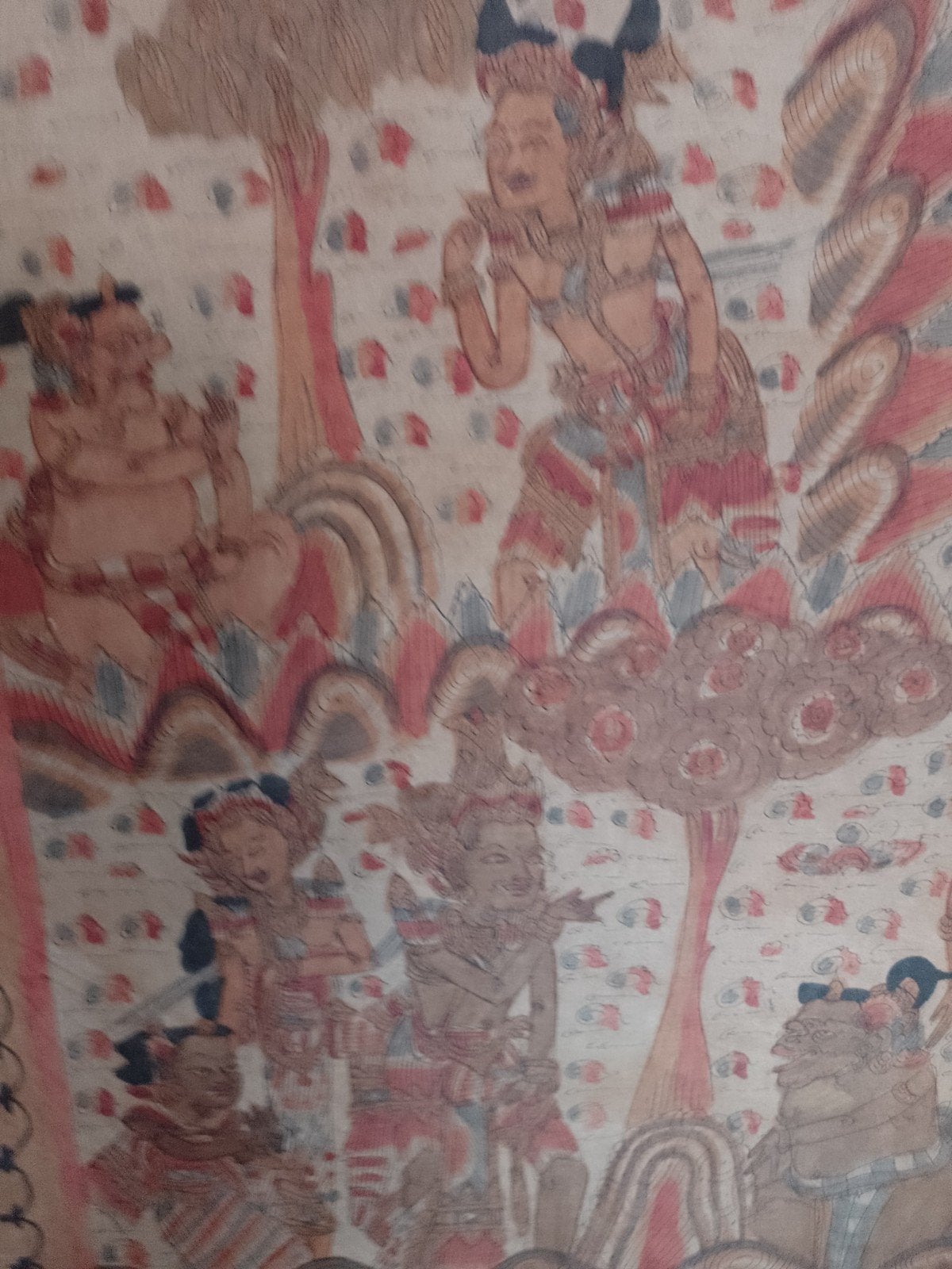 Doek schildering Indonesie, Ophalen