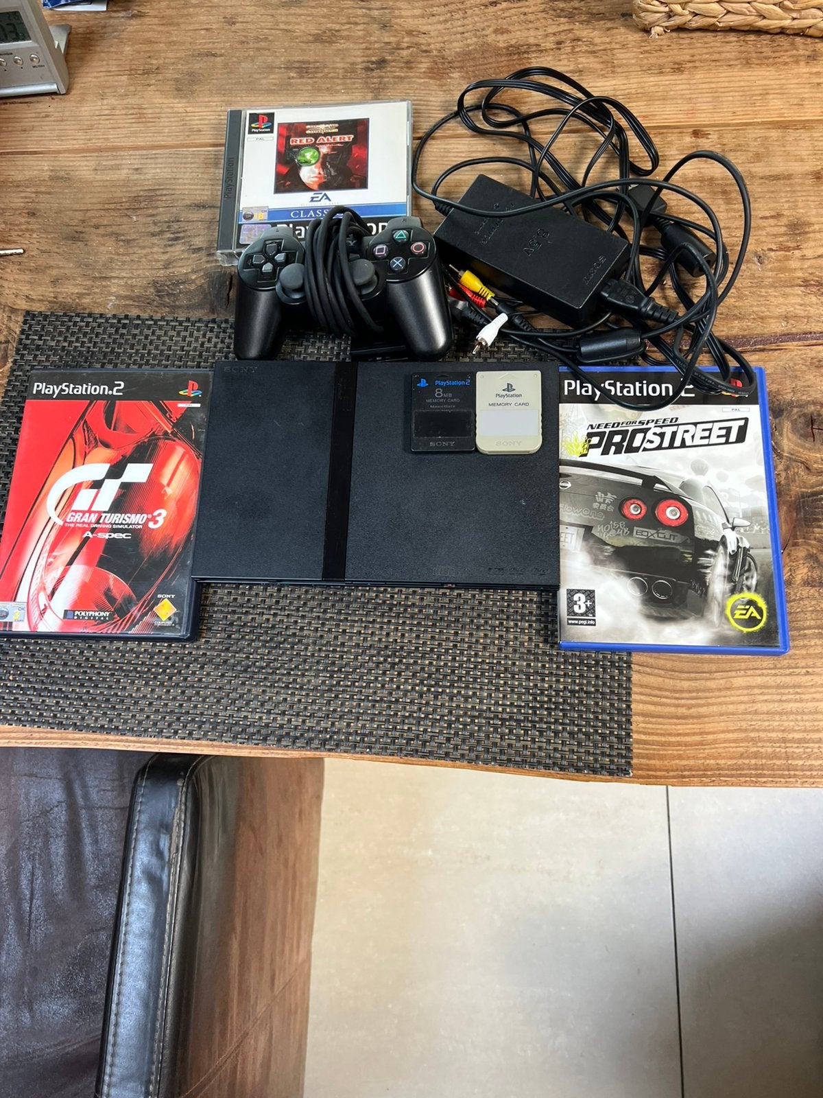 PlayStation sony 2, Spelcomputers en Games, Spelcomputers | Sony PlayStation 2, Gebruikt, Zwart, Met games, Ophalen of Verzenden