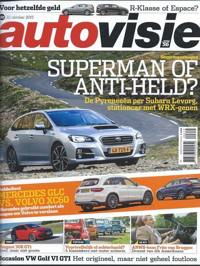 Autovisie 22 2015: Subaru Levorg - VW Golf MK6 GTI / GTD / R, Ophalen of Verzenden, Gelezen, Algemeen