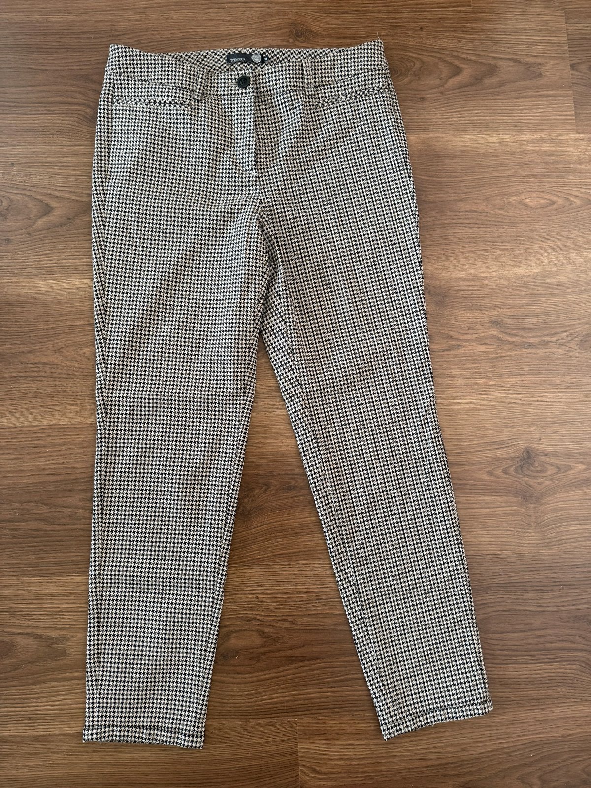 Gardeur broek met pied-de-poule patroon, Maat 38/40 (M), Zwart, Ophalen of Verzenden, Lang