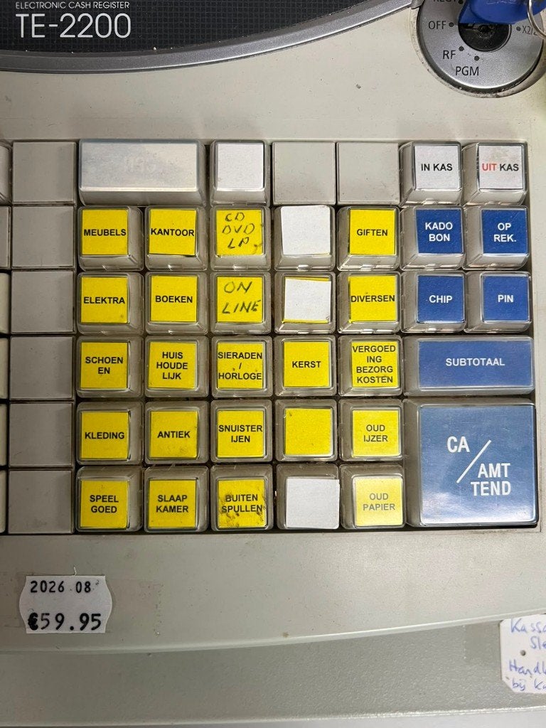 Casio TE-2200 kassa, Ophalen, Info@casio.com, Overige typen, Casio