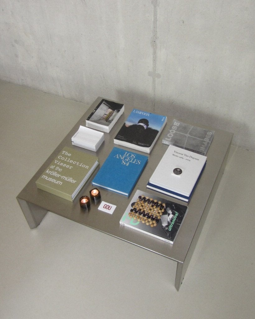 RVS salontafel, Ophalen, 50 tot 100 cm, Overige materialen, Vierkant