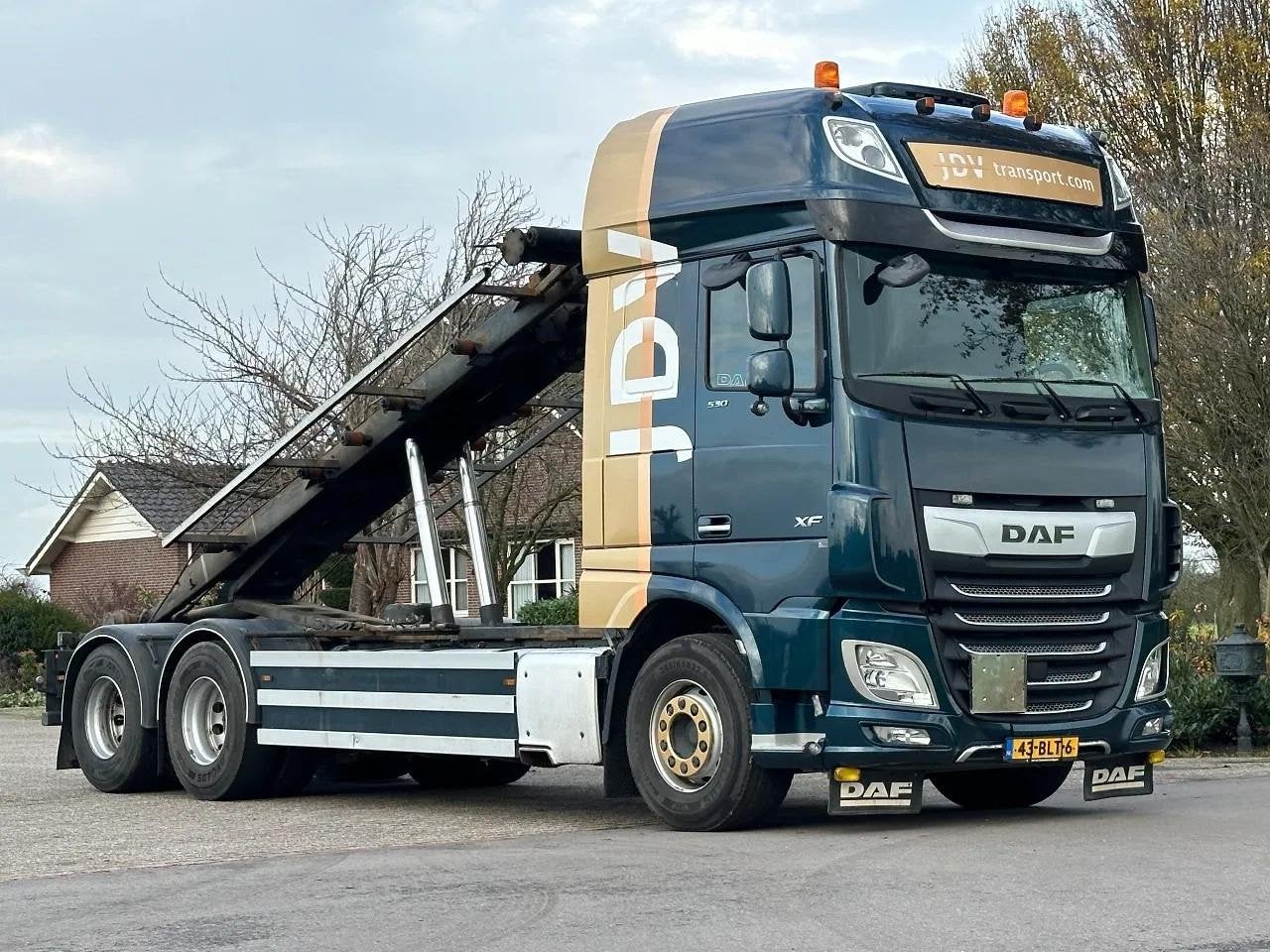 DAF XF 530 2019!SEILABROLLER!ROLLOFFTIPPER! DK1004, Euro 6, Blauw, Origineel Nederlands, Bedrijf