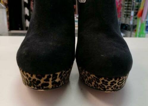 Dr. Adams boots enkellaarsje pumps zwart luipaard 40 36187, Dr. Adams, ., Zwart, Lage of Enkellaarzen