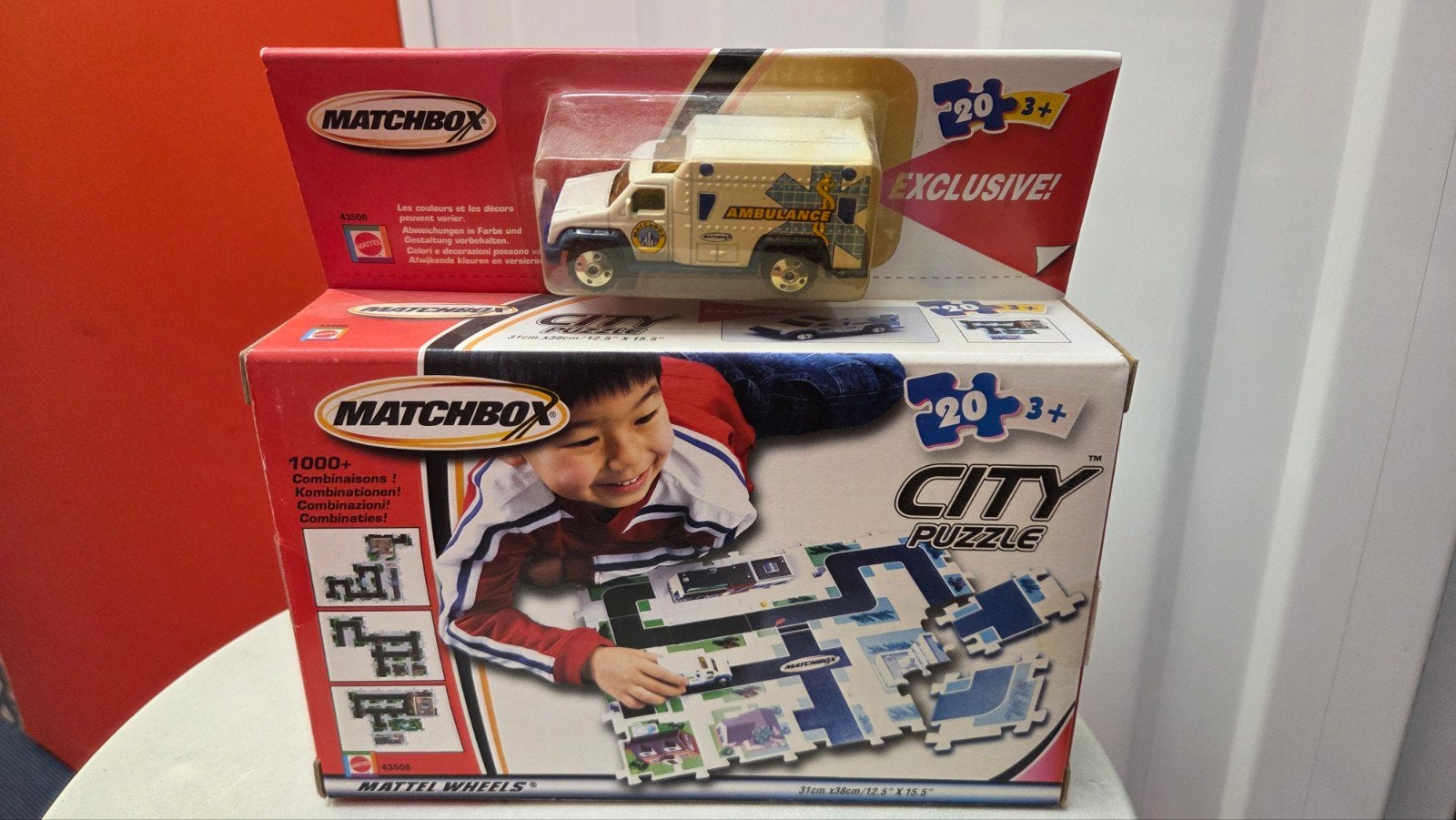 Matchbox City Puzzle met exclusieve ambulance, Ophalen of Verzenden, Nieuw, Auto