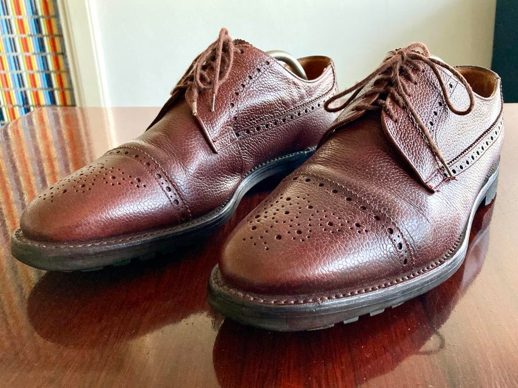 K-Shoes, Scaffel Commando Semi Brogue UK10 44/45 Made in UK, Kleding | Heren, Schoenen, Verzenden, Gedragen, Bruin