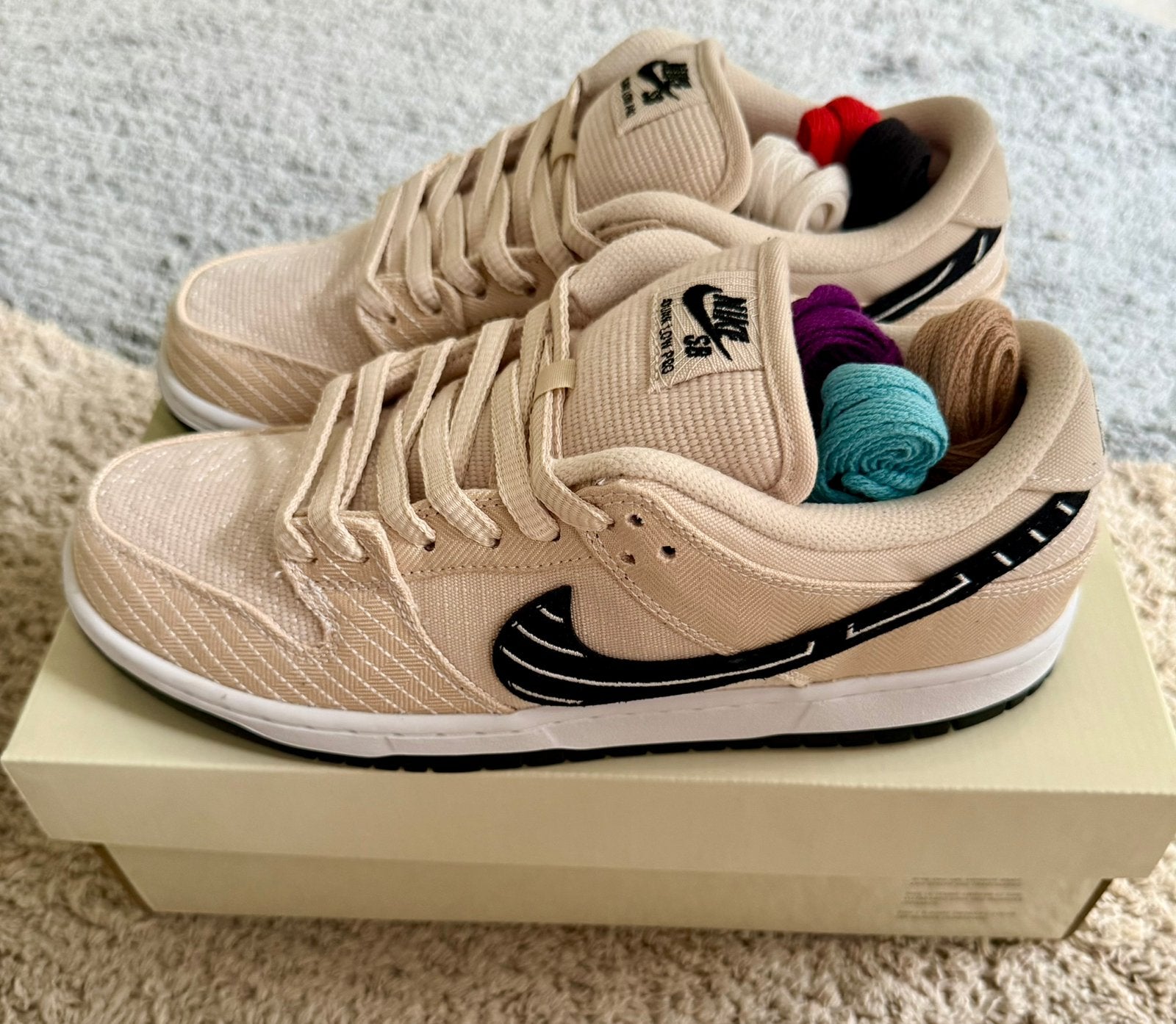 Nike SB Dunk Albino Preto 9 42.5 Patta Supreme bape evisu, Ophalen of Verzenden