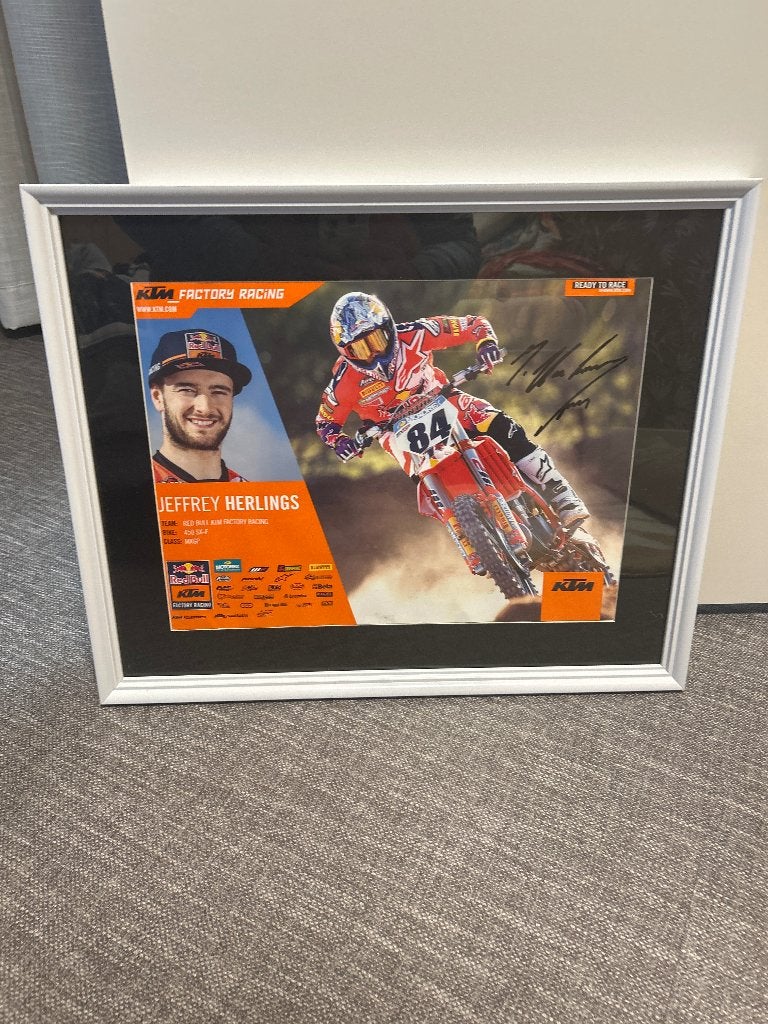Jeffrey herlings gesingneerde handtekening, Verzenden, Zo goed als nieuw