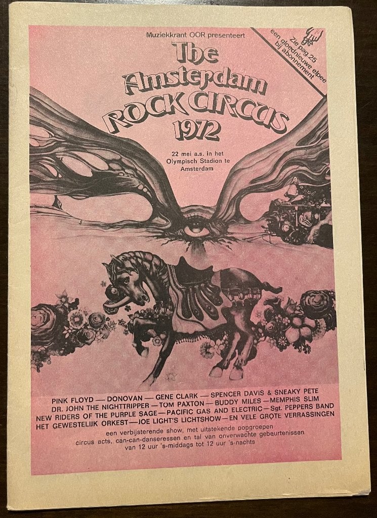 OOR AMSTERDAM ROCK CIRCUS 1972 PLATENGIDS MUZIEKBLAD, Verzamelen, Tijdschriften, Kranten en Knipsels, Verzenden, 1960 tot 1980