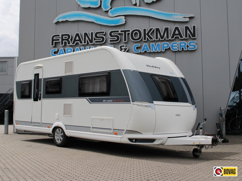 Hobby De Luxe 495 UL Mover Voortent Enkele Bedden Hordeur, Schokbreker, Rondzit, Hobby, Bedrijf