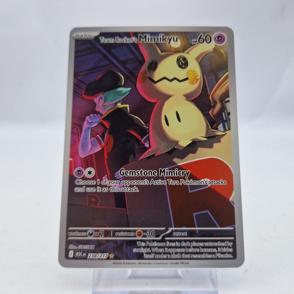 Team Rocket's Mimikyu 238/217 Pokemon || Nu Voor €21.99, Ophalen of Verzenden, Gebruikt