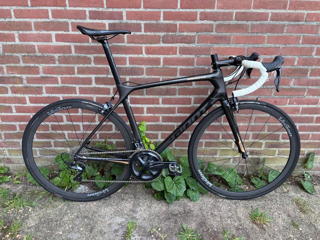 Giant TCR Advanced 1 2019 maat ML Ultegra Vision Trimax 35Kb, Fietsen en Brommers, Fietsen | Racefietsen, Ophalen, 28 inch, Gebruikt