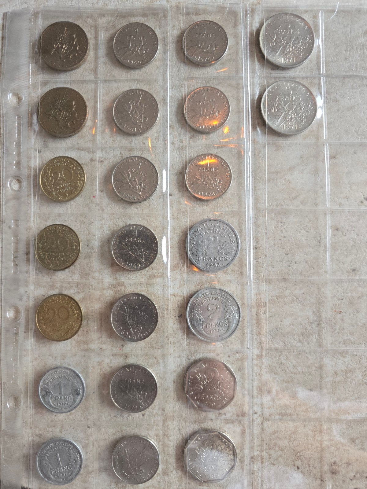 Verzameling Franse munten - oude francs en centimes, Ophalen of Verzenden, Frankrijk, Setje