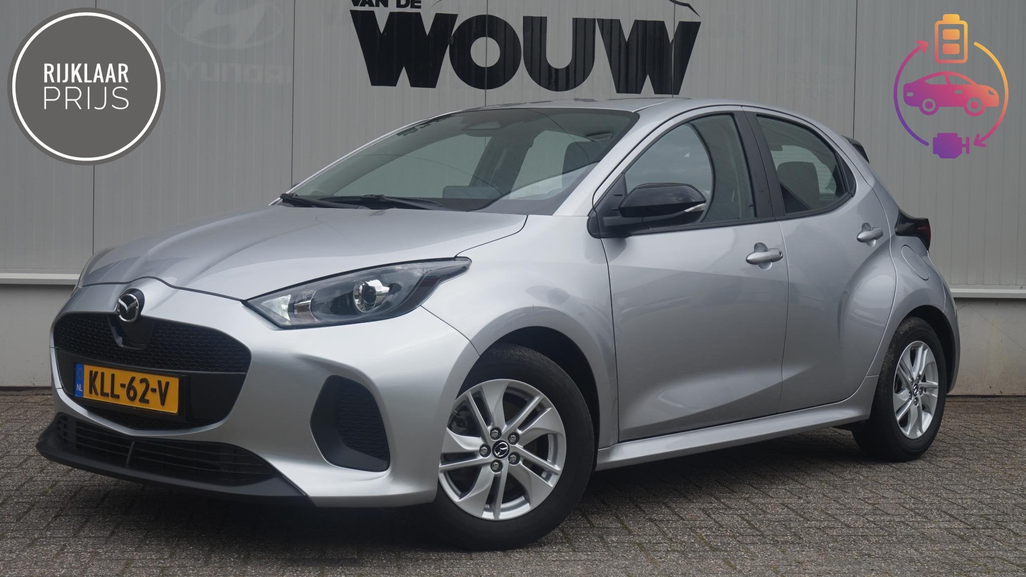 Mazda 2 Hybrid 1.5 Apple Carplay/Android Auto | Rijklaarprij, Auto's, Mazda, Gebruikt, 4 kWh, 1490 cc, Bedrijf